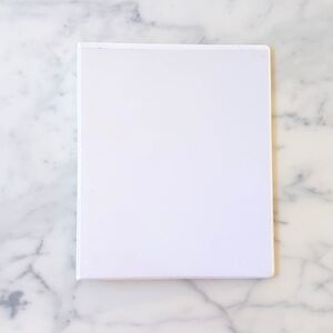 Bantex White 1-Inch 2 Ring View Front/Back Binder with 2 Clear Interior Pockets.